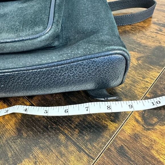 Gucci Bamboo Vintage Suede Backpack Navy Blue - Picture 14 of 16